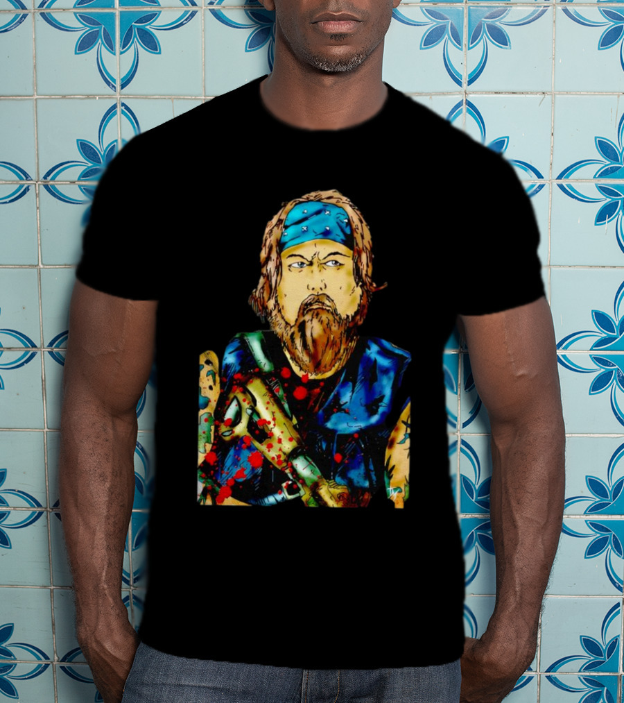 Savior TKO TKO Artist Print Bearded Bandana Warrior T-Shirt