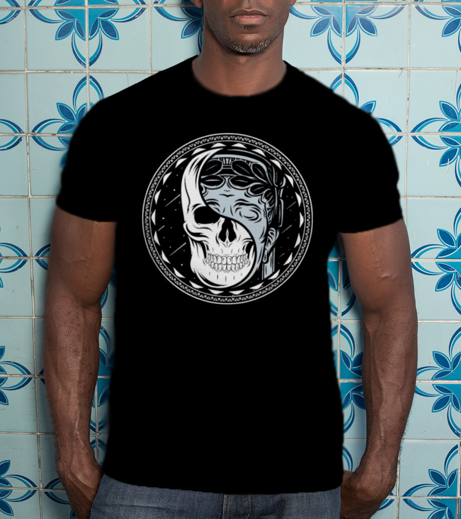 Skull Guardian Yin Yang Mask Fusion T-Shirt