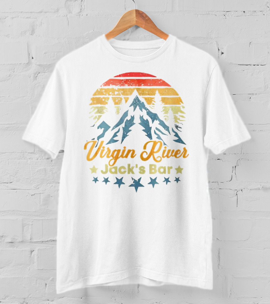 Virgin River Jack's Bar Retro Mountain Sunset Stars T-Shirt