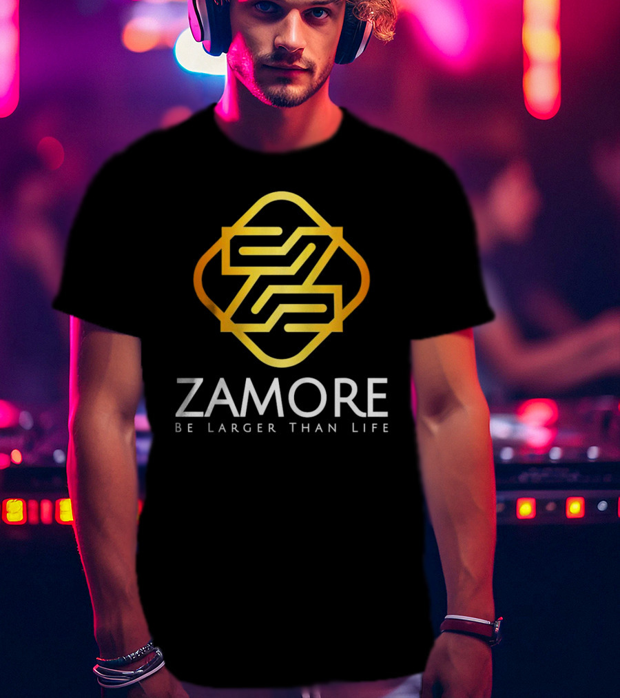 Zamore Be Larger Than Life Gold Geometric T-Shirt