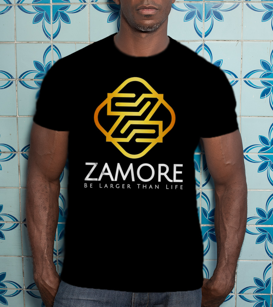 Zamore Be Larger Than Life Gold Geometric T-Shirt