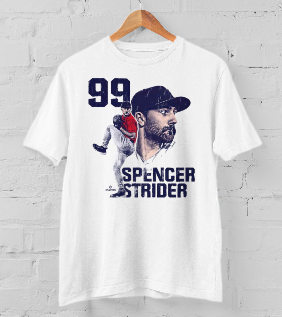 Spencer Strider 99 Atlanta Braves Vintage Players T-Shirt