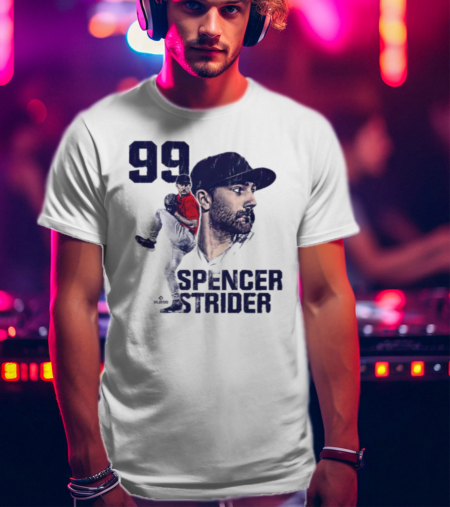 Spencer Strider 99 Atlanta Braves Vintage Players T-Shirt