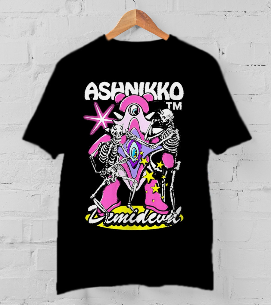 Ashnikko Demidevil Skeleton Starry Eyeball Creature With Skeletons T-Shirt