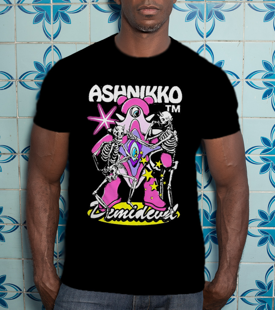 Ashnikko Demidevil Skeleton Starry Eyeball Creature With Skeletons T-Shirt