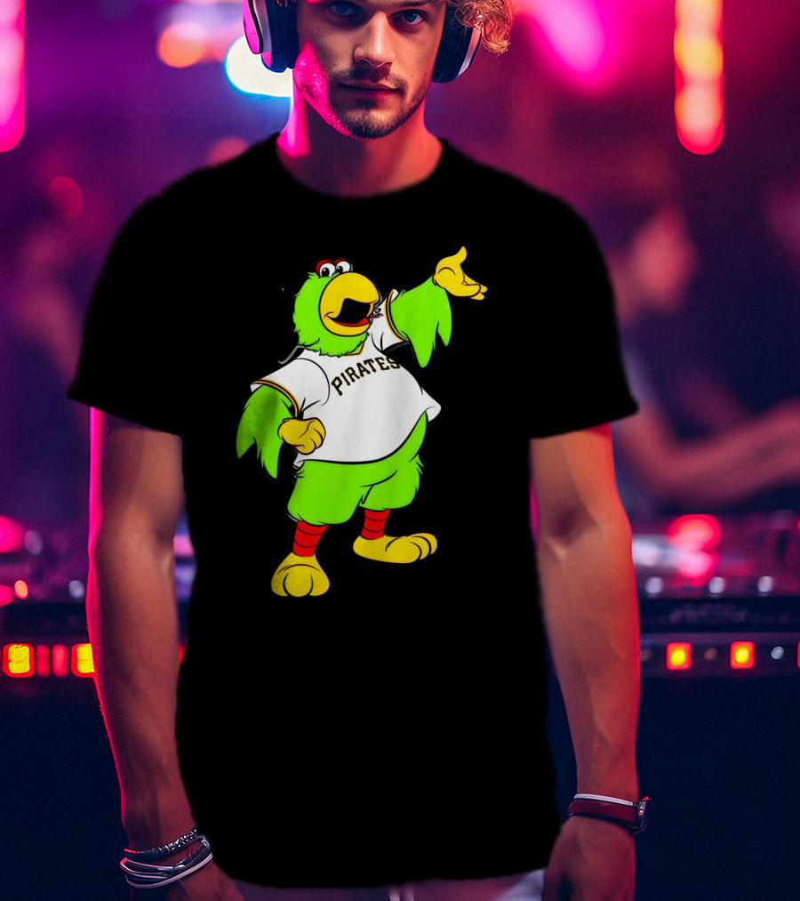 Pittsburgh Pirates Parrot Mascot Cheerful T-Shirt