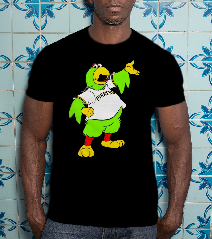 Pittsburgh Pirates Parrot Mascot Cheerful T-Shirt