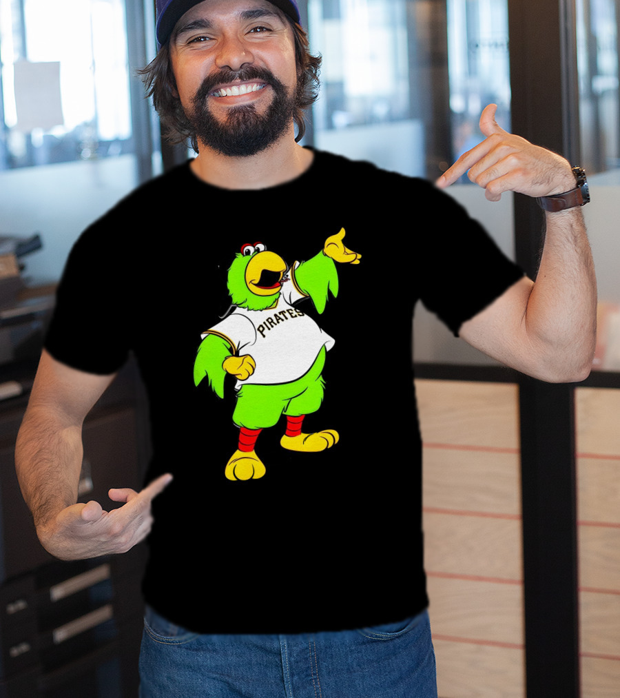 Pittsburgh Pirates Parrot Mascot Cheerful T-Shirt