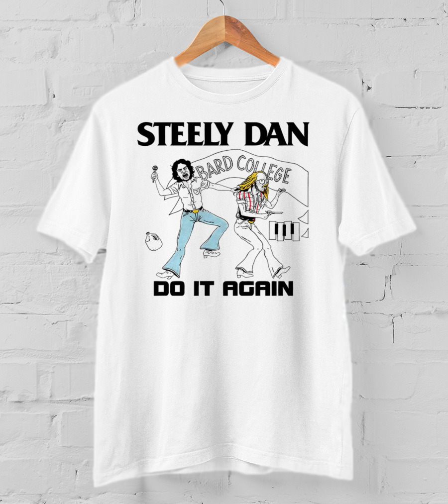 Steely Dan Bard College Do It Again Retro Music Skate Roller Disco Vintage T-Shirt