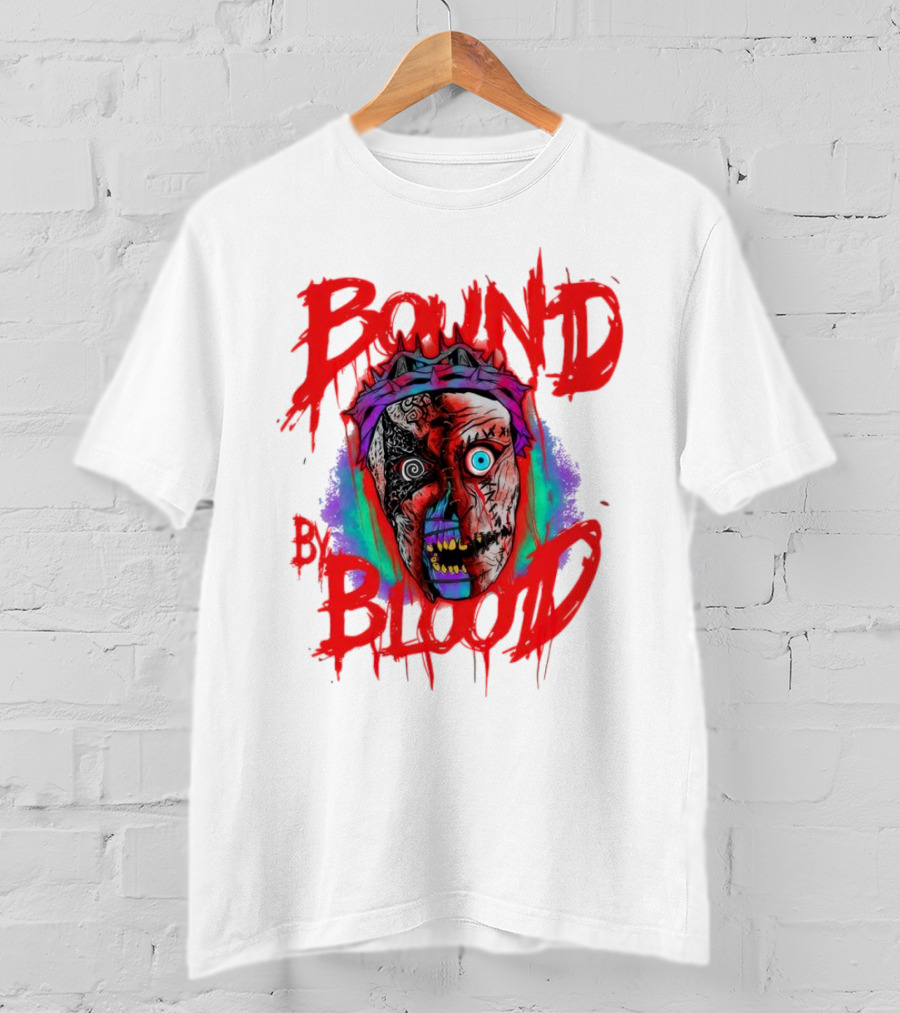 Bound By Blood Horror Mask Horror Clown T-Shirt