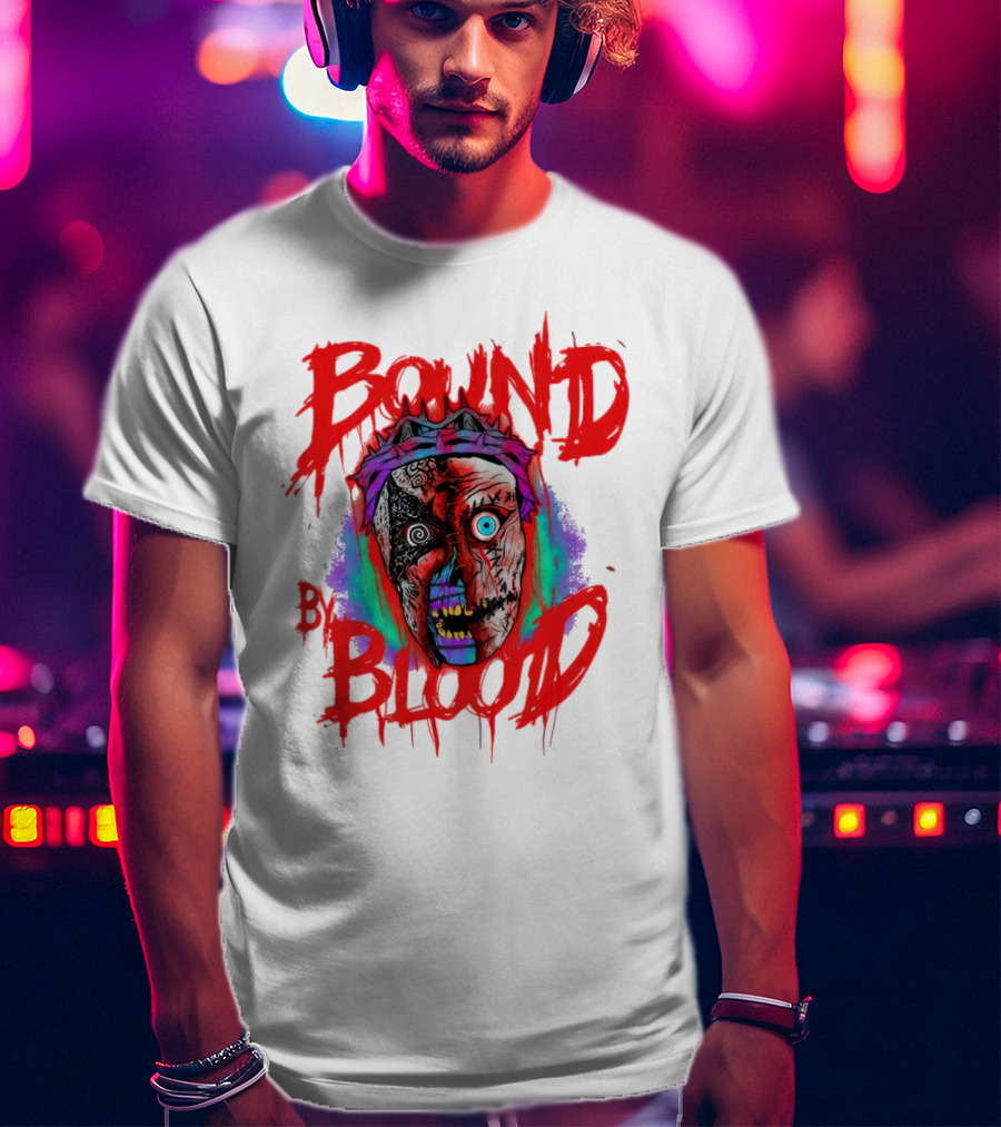 Bound By Blood Horror Mask Horror Clown T-Shirt
