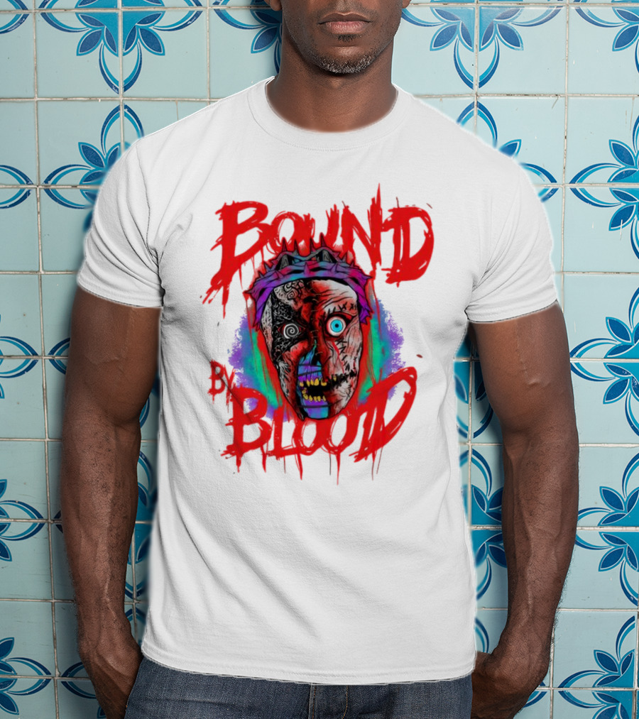 Bound By Blood Horror Mask Horror Clown T-Shirt