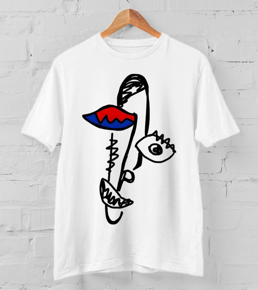 Beyond Graf’s Latest Abstract Picasso Face Disconnected Lines And Shapes T-Shirt