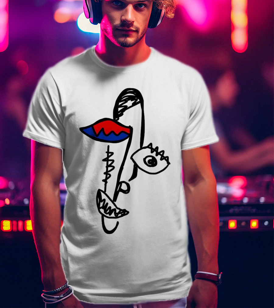 Beyond Graf’s Latest Abstract Picasso Face Disconnected Lines And Shapes T-Shirt
