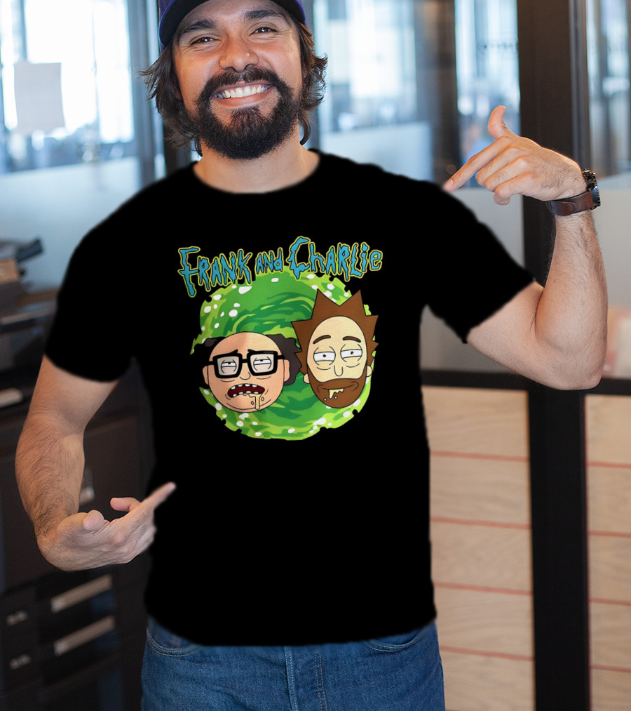 Frank And Charlie Rick And Morty Portal Faces T-Shirt