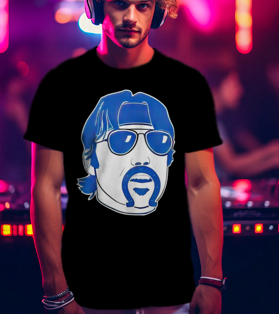 Minshew Mania Indianapolis Colts Iconic Quarterback Mustache Sunglasses T-Shirt