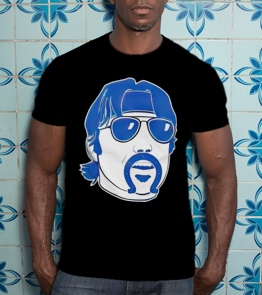 Minshew Mania Indianapolis Colts Iconic Quarterback Mustache Sunglasses T-Shirt