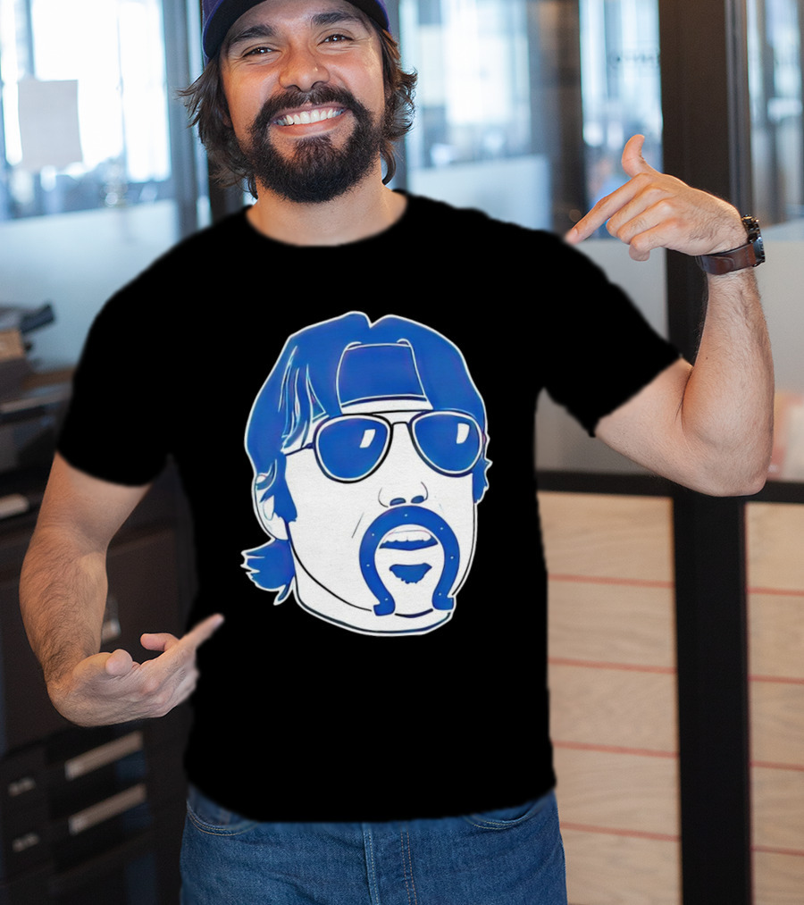 Minshew Mania Indianapolis Colts Iconic Quarterback Mustache Sunglasses T-Shirt