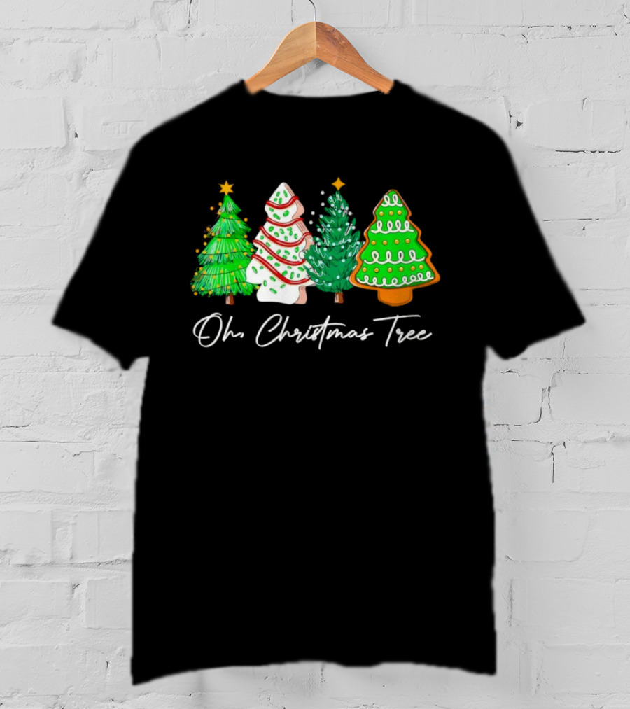 Oh Christmas Tree Festive Evergreen Cookie Display T-Shirt