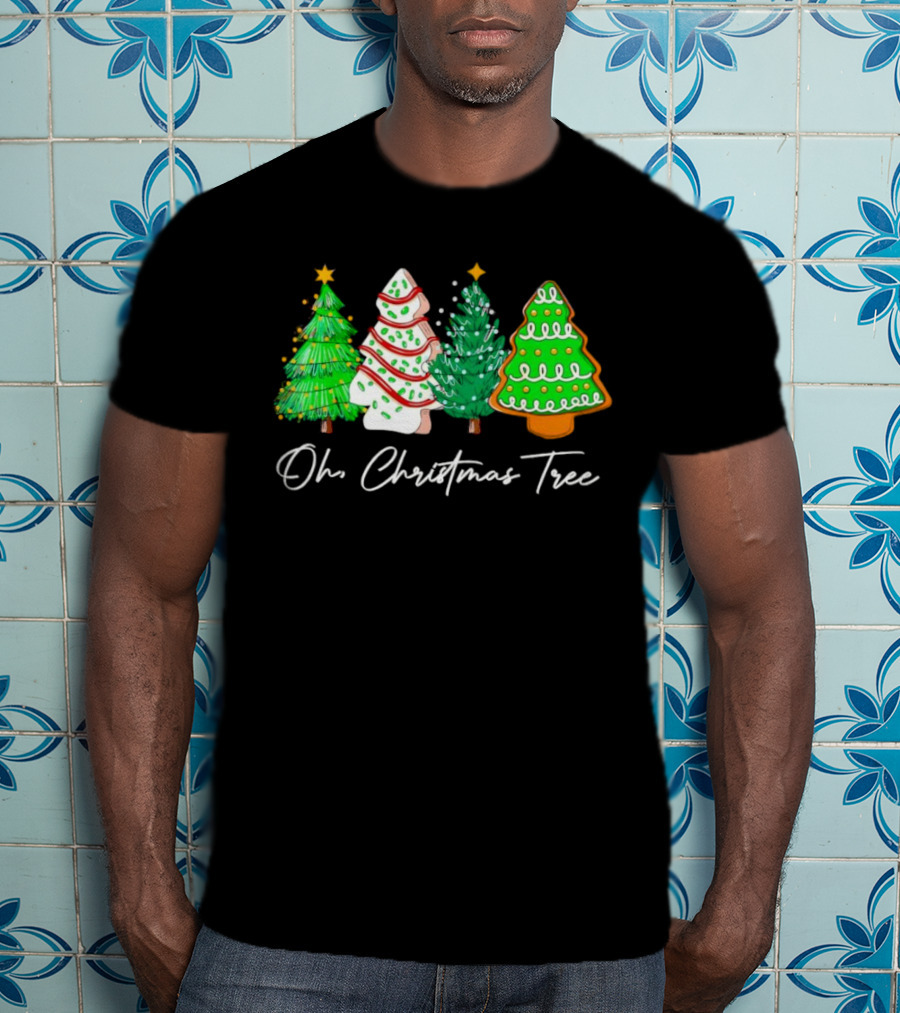 Oh Christmas Tree Festive Evergreen Cookie Display T-Shirt