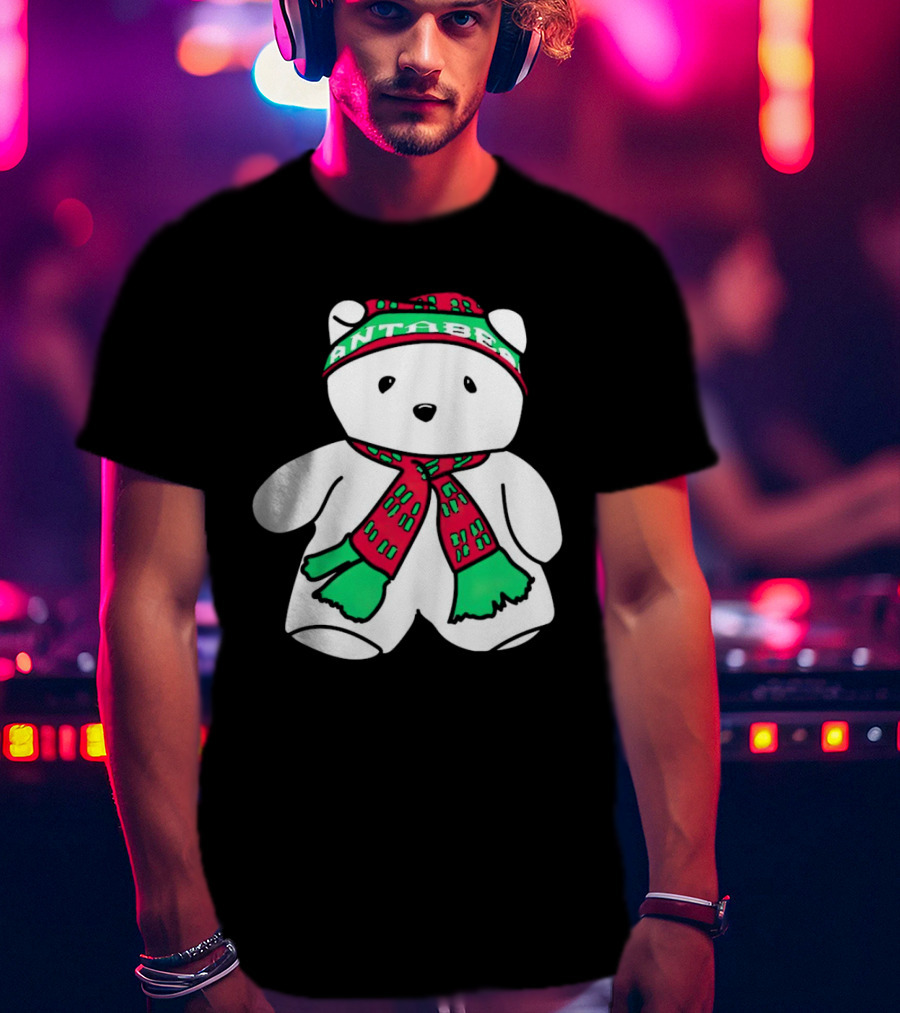 Santa Bear Minnesota Christmas Festive Holiday Teddy T-Shirt