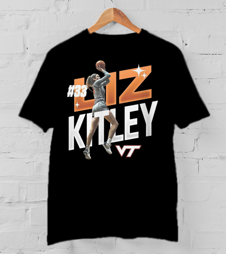 Virginia Tech Liz Kitley #33 VT Basketball Stars T-Shirt