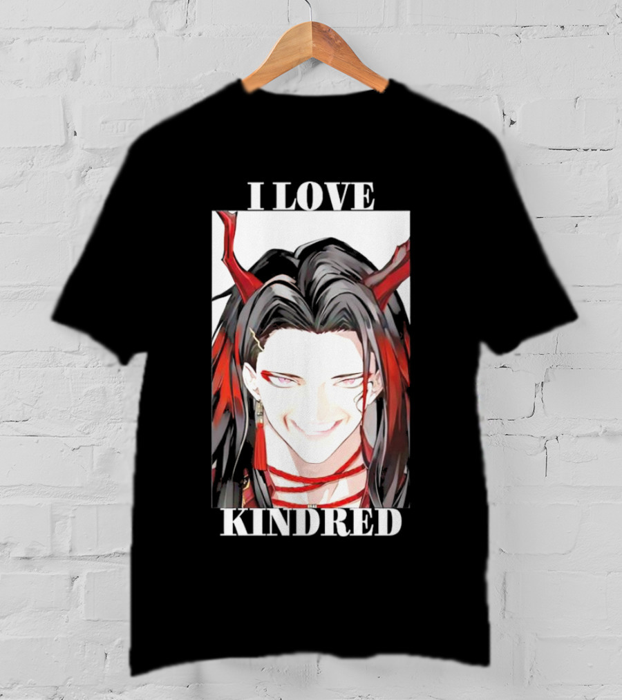 Vox Akuma I Love Kindred Red Horns Anime Character T-Shirt