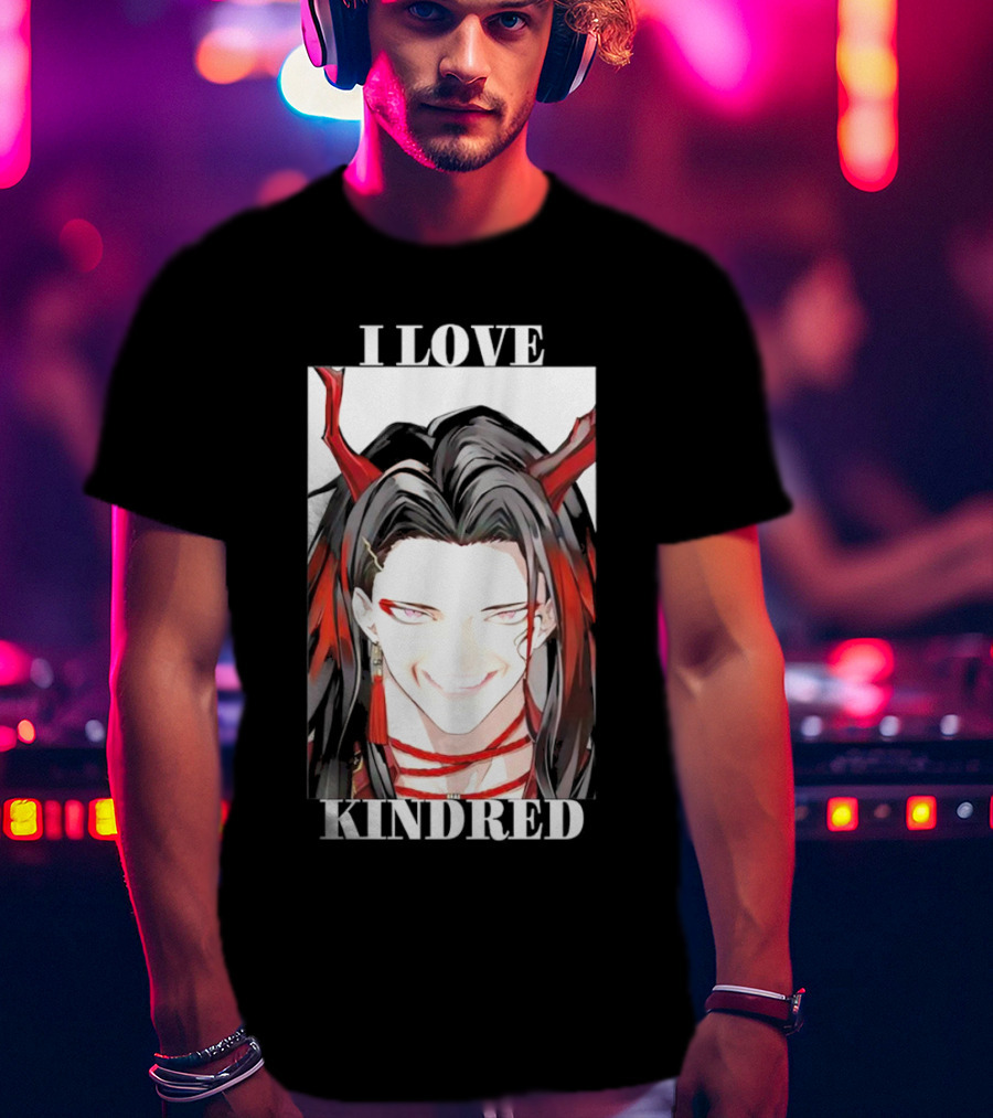 Vox Akuma I Love Kindred Red Horns Anime Character T-Shirt