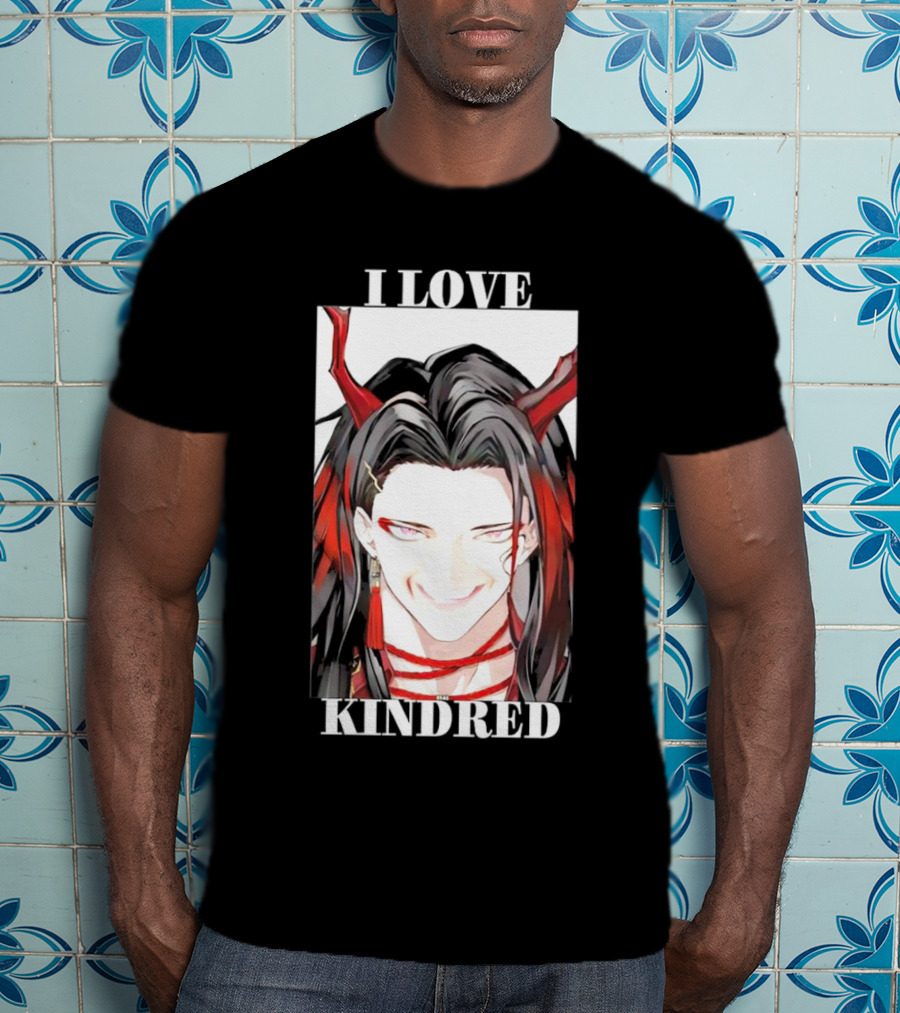 Vox Akuma I Love Kindred Red Horns Anime Character T-Shirt