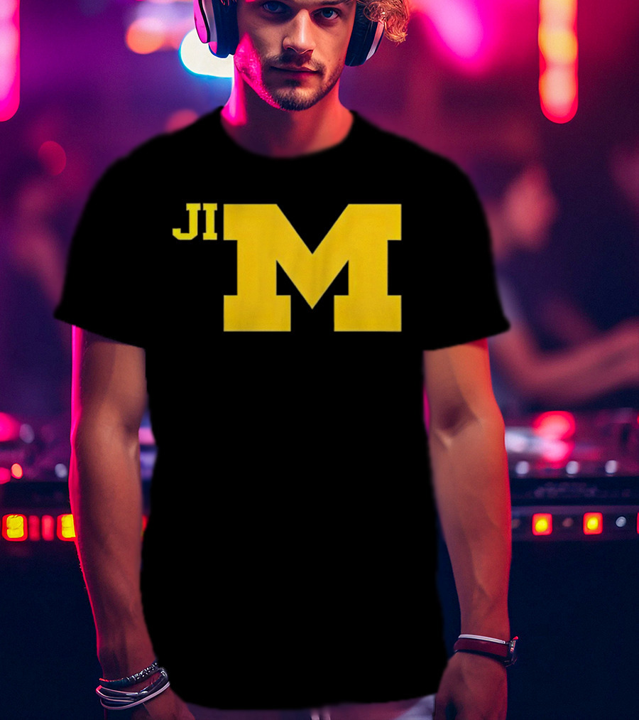 Jim Harbaugh Michigan Wolverines Big M T-Shirt