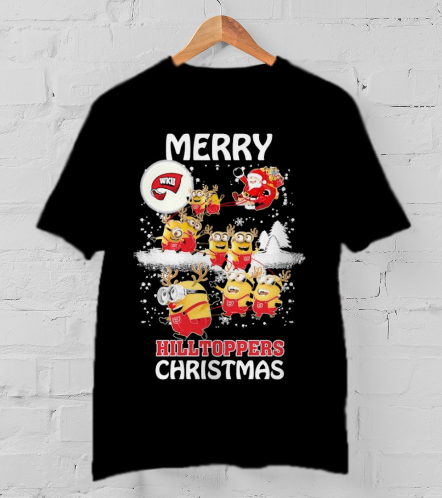 Merry WKU Hilltoppers Minions Christmas T-Shirt
