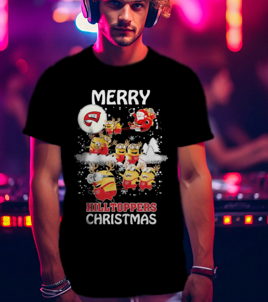 Merry WKU Hilltoppers Minions Christmas T-Shirt