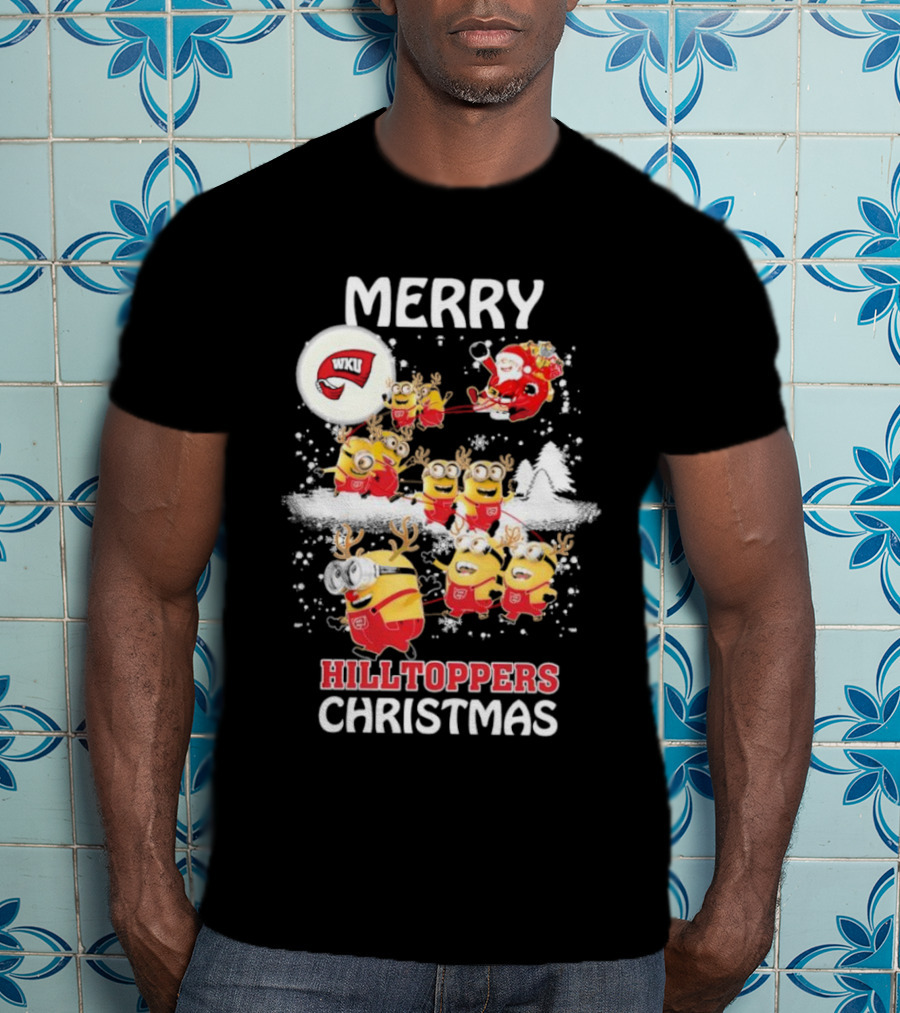 Merry WKU Hilltoppers Minions Christmas T-Shirt
