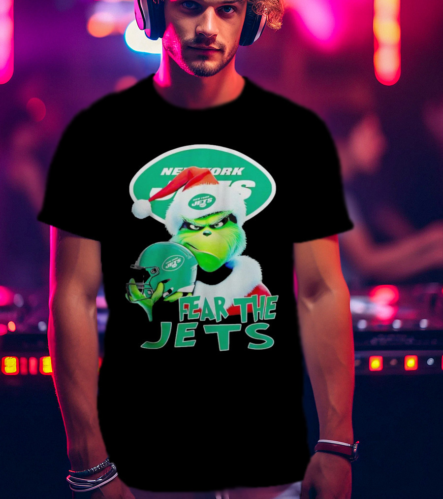 New York Jets Grinch Fear The Jets Christmas T-Shirt