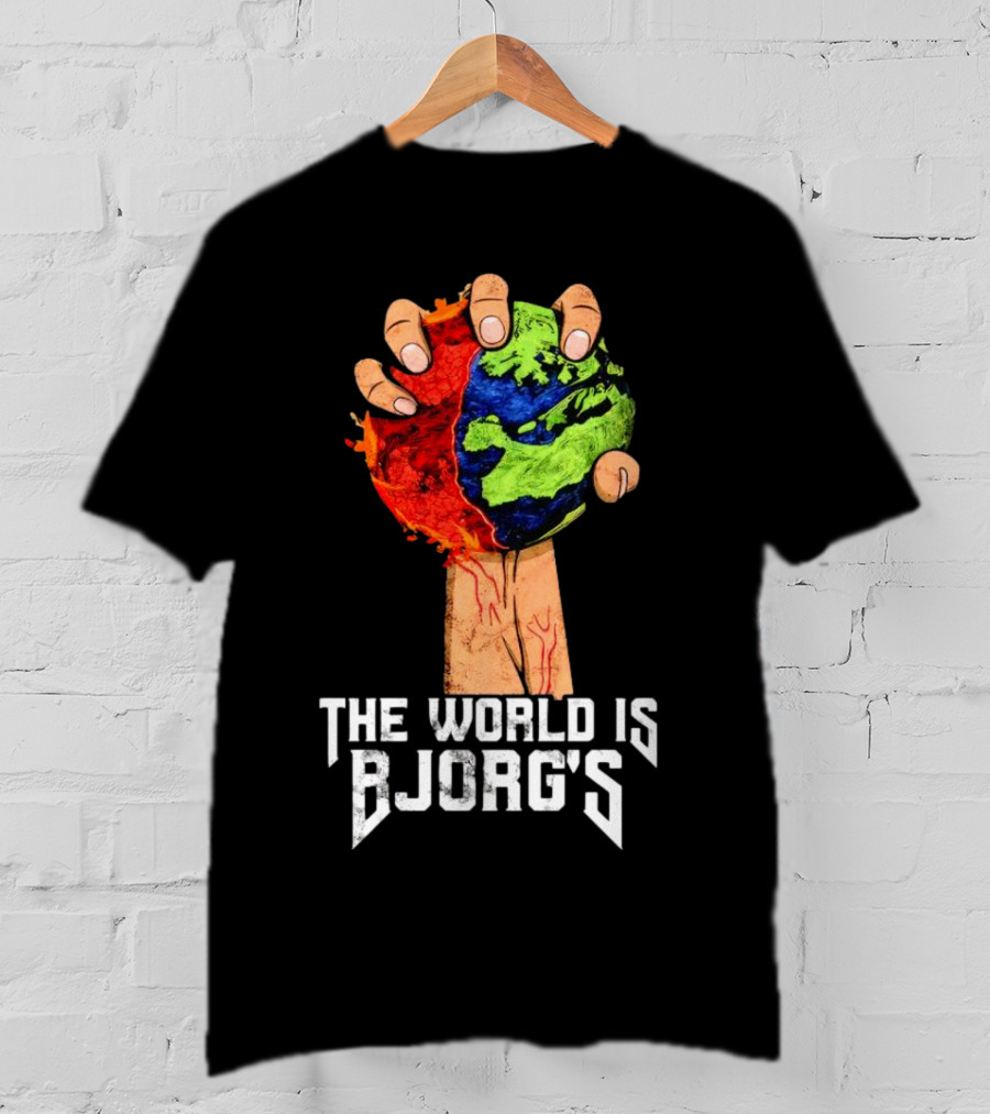The World Is Bjorg's Hand Gripping Bloodied Earth T-Shirt