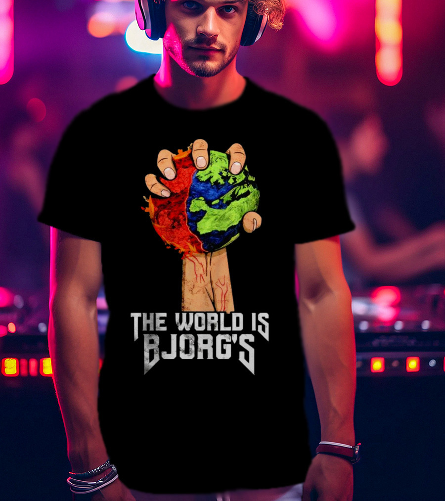 The World Is Bjorg's Hand Gripping Bloodied Earth T-Shirt