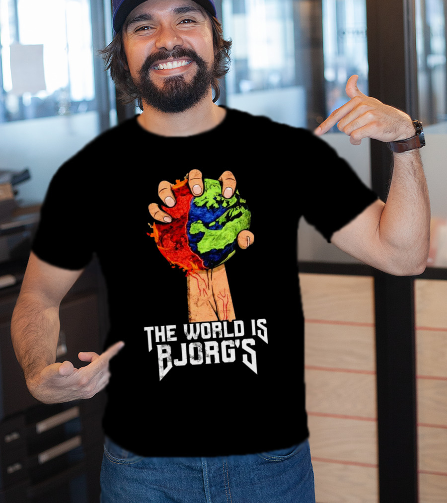 The World Is Bjorg's Hand Gripping Bloodied Earth T-Shirt