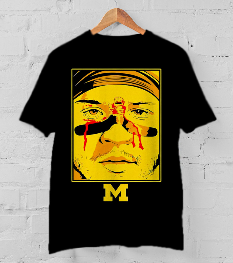 Blake Corum Game Face Michigan Wolverines Football Yellow M T-Shirt