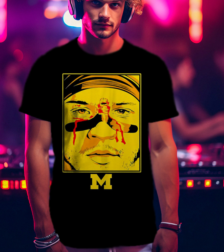 Blake Corum Game Face Michigan Wolverines Football Yellow M T-Shirt