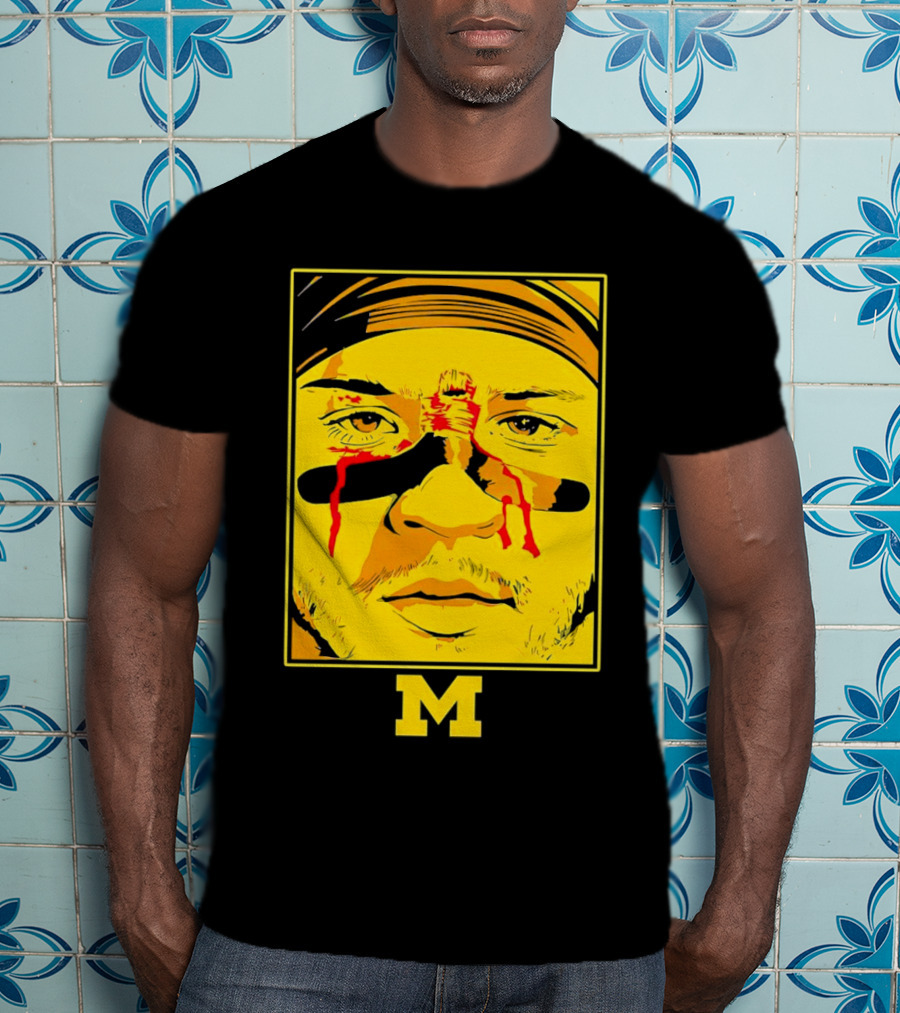 Blake Corum Game Face Michigan Wolverines Football Yellow M T-Shirt