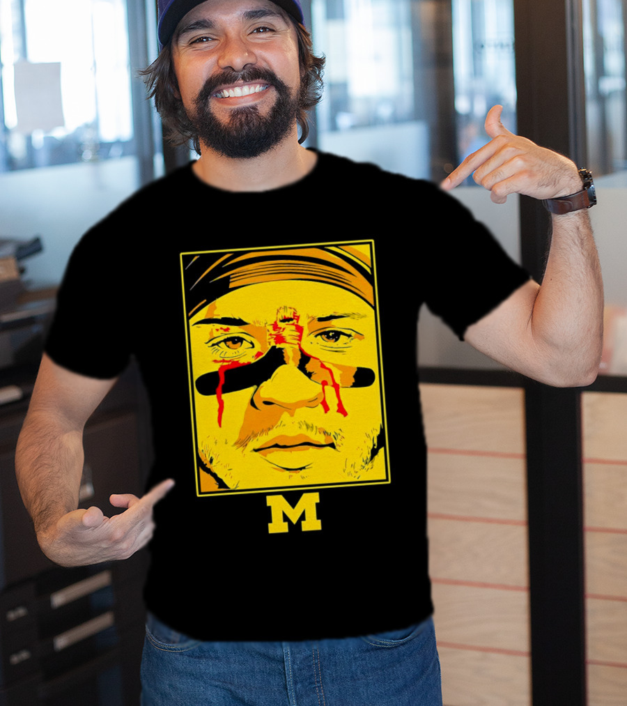 Blake Corum Game Face Michigan Wolverines Football Yellow M T-Shirt