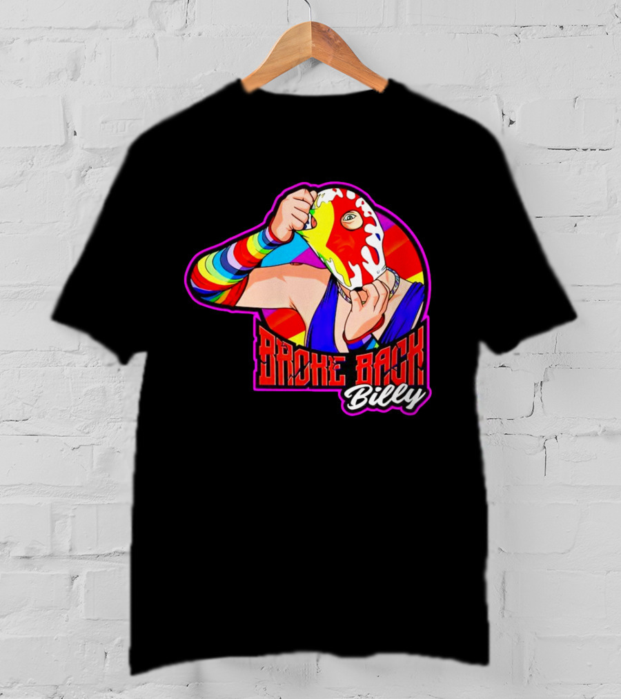 Broke Back Billy Colorful Wrestling Mask T-Shirt