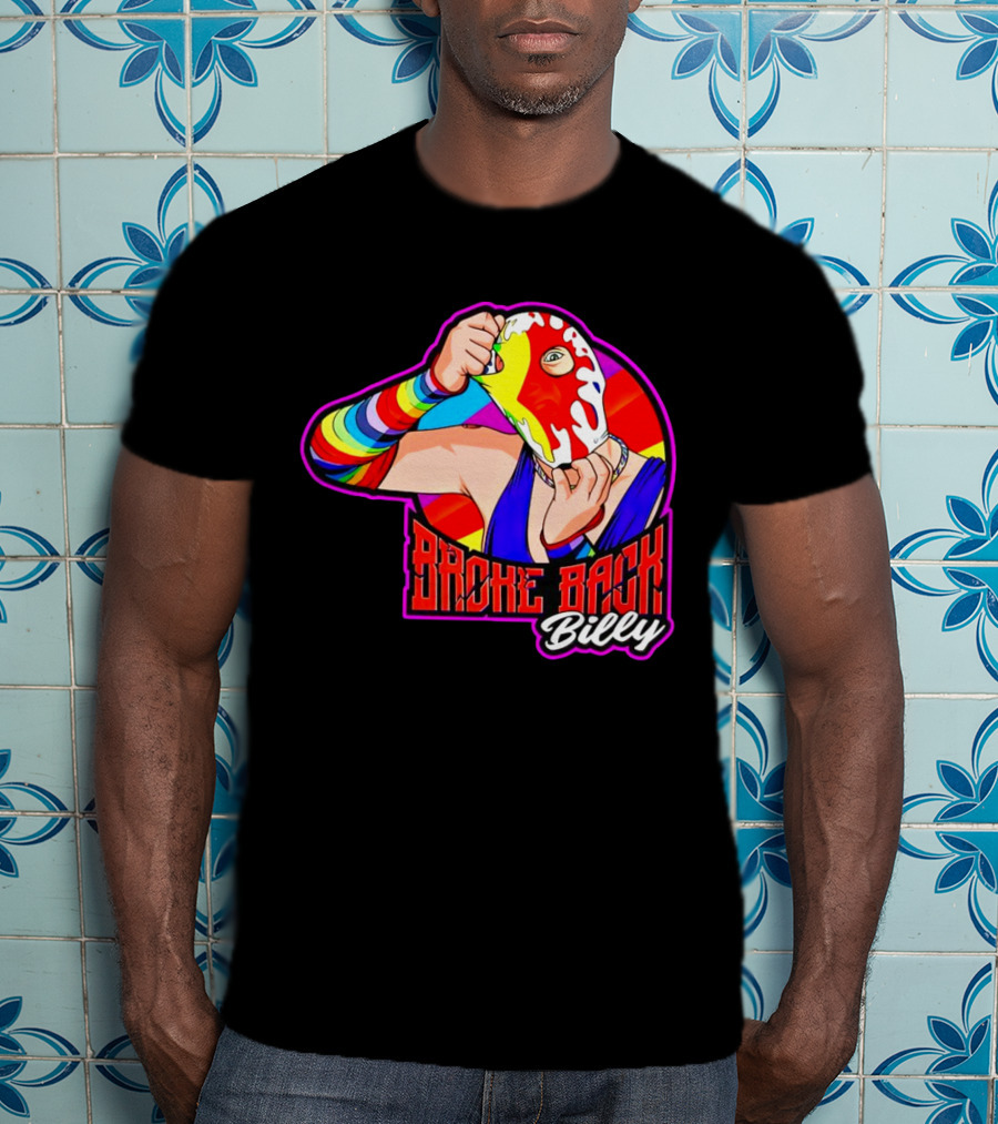 Broke Back Billy Colorful Wrestling Mask T-Shirt