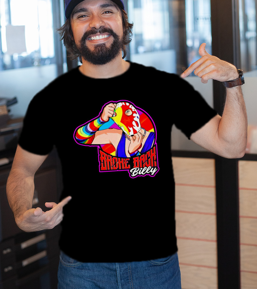 Broke Back Billy Colorful Wrestling Mask T-Shirt