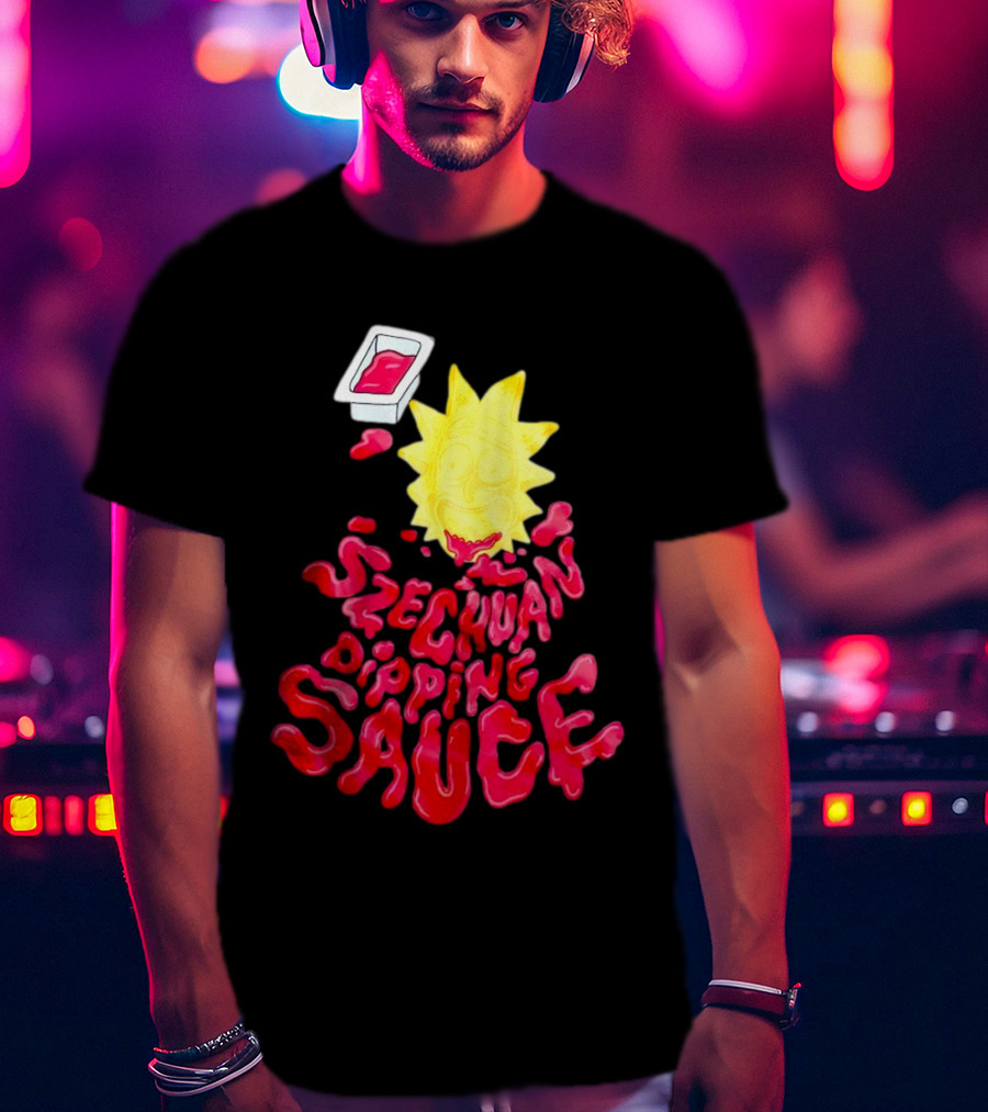 Rick And Morty Szechuan Dipping Sauce Melting Face T-Shirt