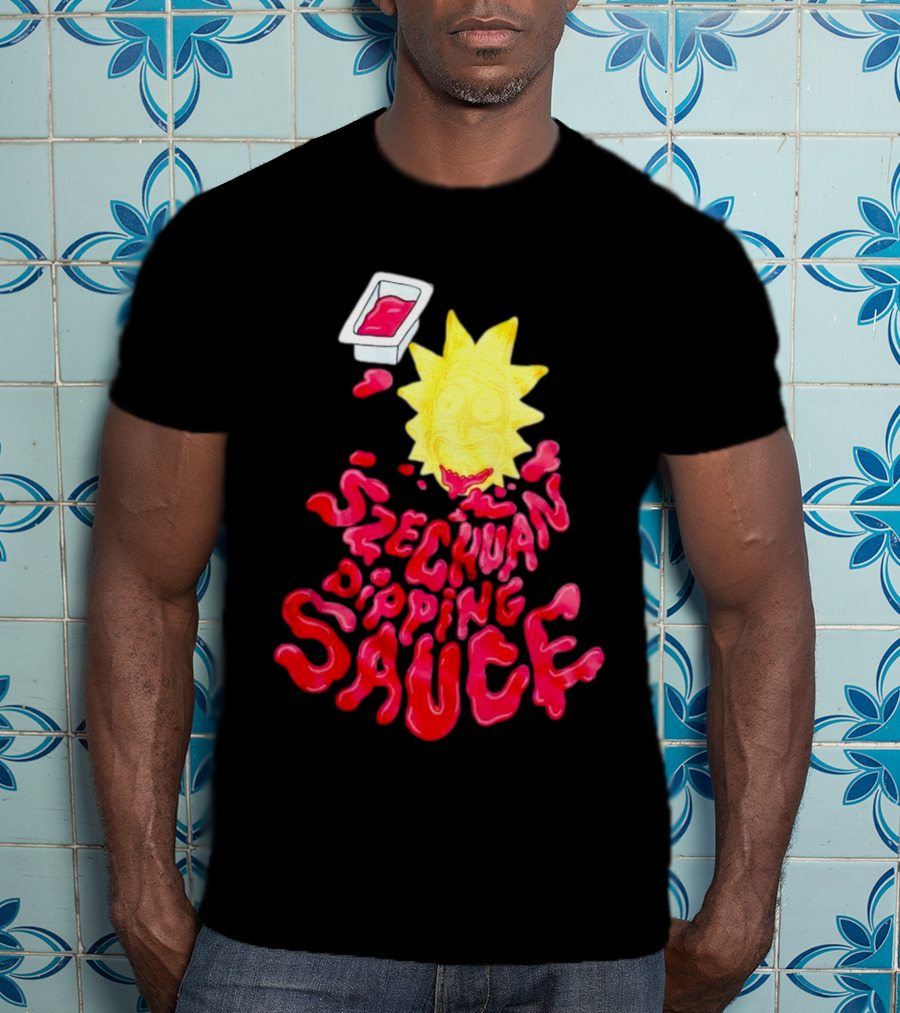 Rick And Morty Szechuan Dipping Sauce Melting Face T-Shirt