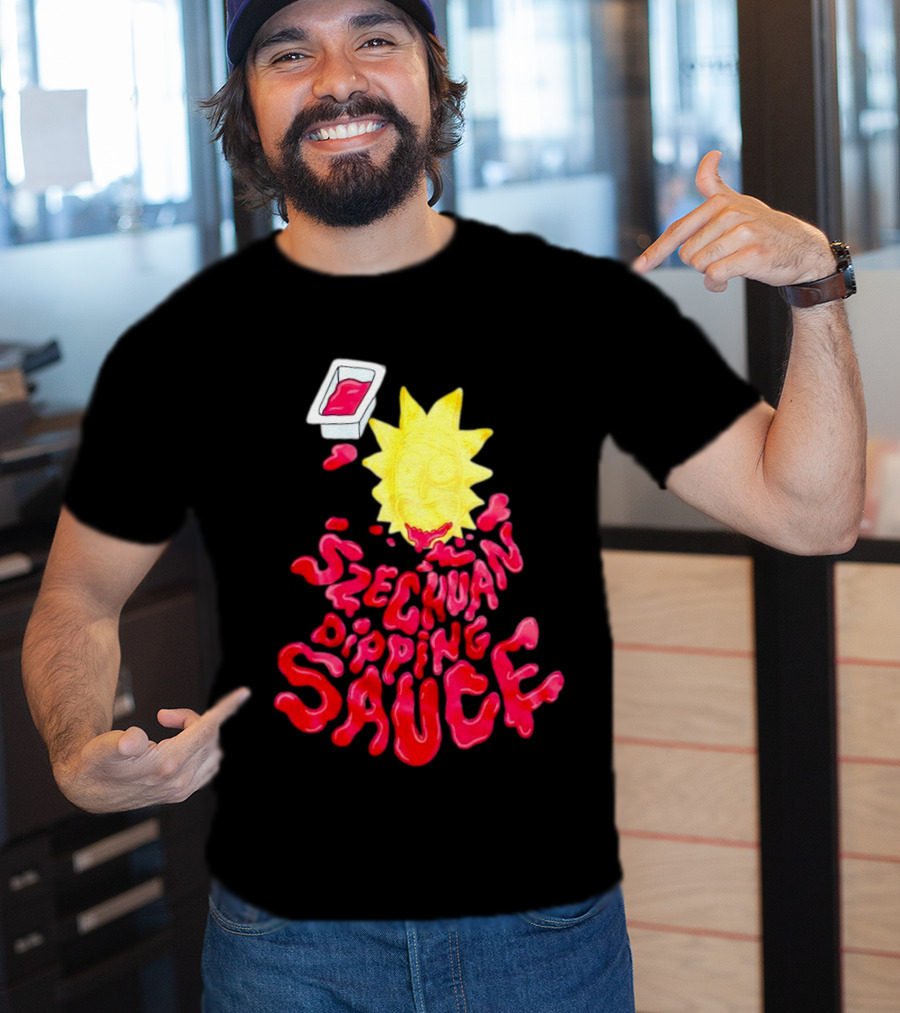 Rick And Morty Szechuan Dipping Sauce Melting Face T-Shirt