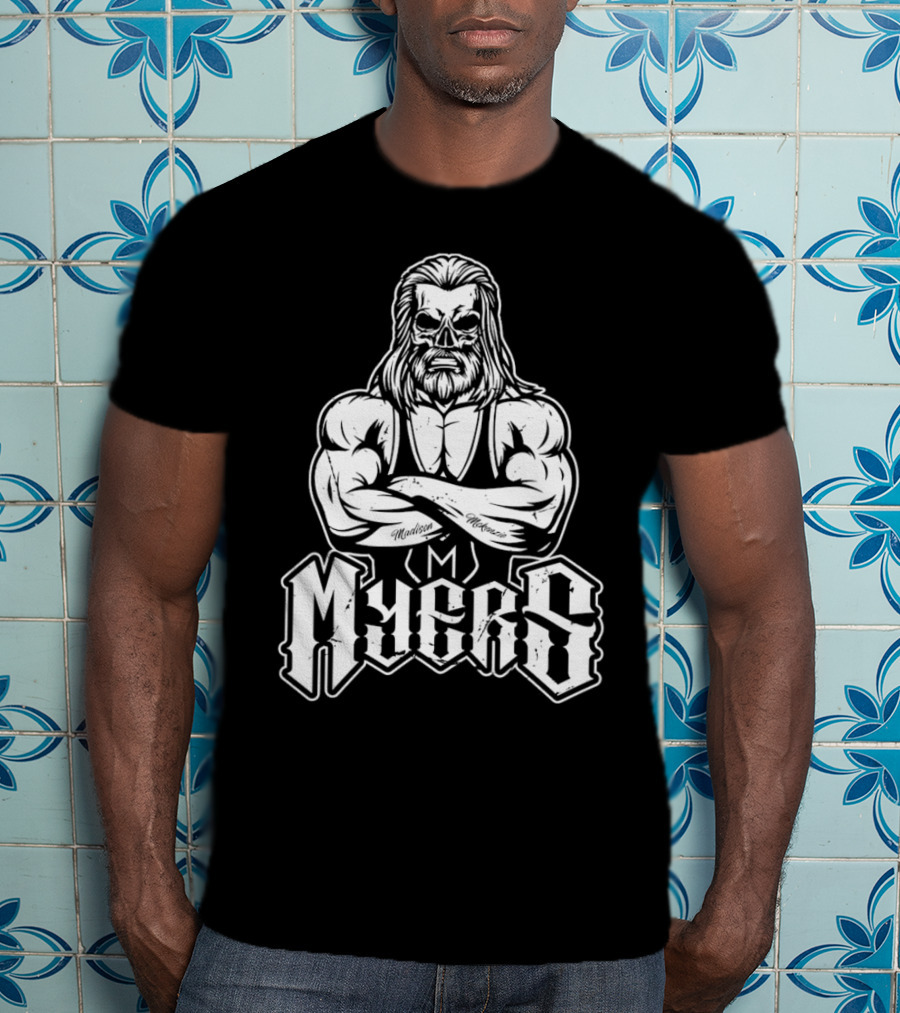 Brian Myers Fka Curt Hawkins Skull Crossed Arms Tattooed Madison Morgan T-Shirt