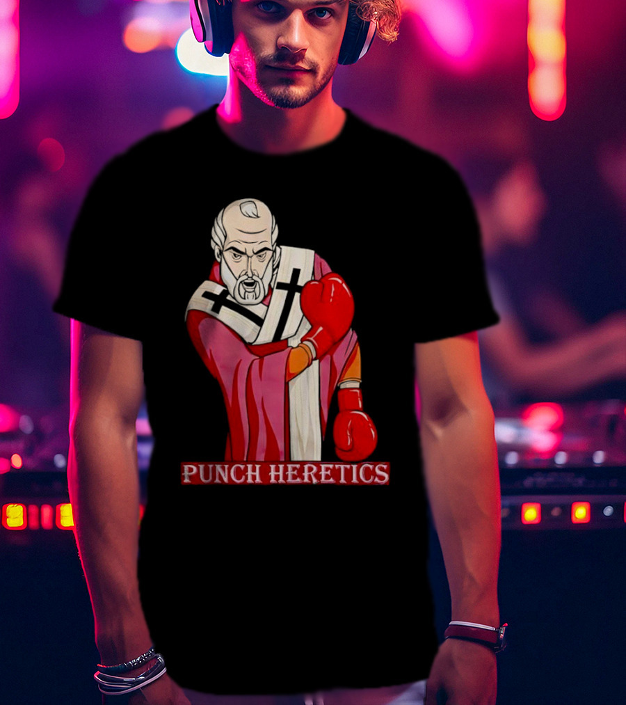 Punch Heretics Boxing Bishop Iconic T-Shirt