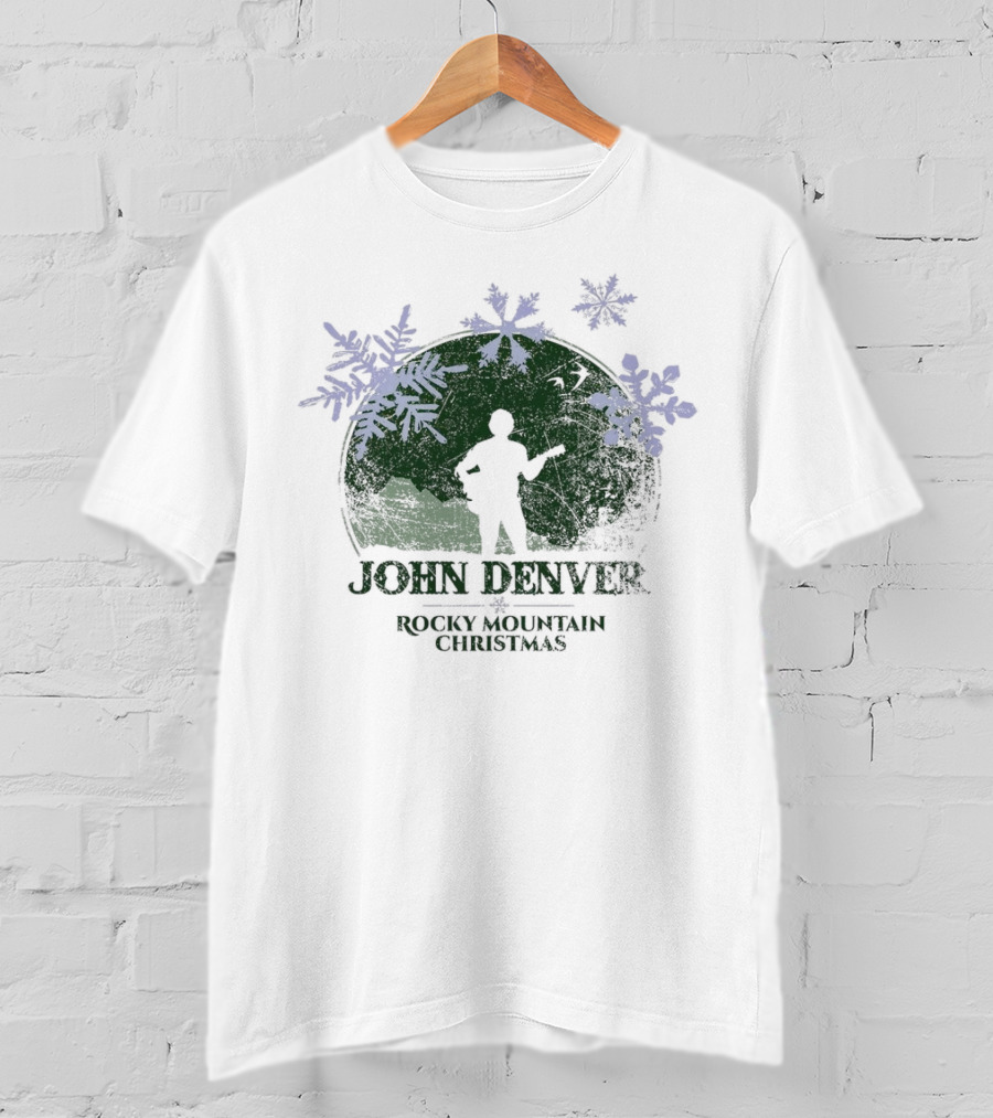 John Denver Rocky Mountain Christmas Snowflake T-Shirt